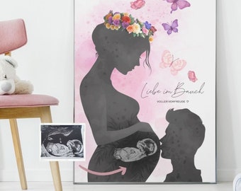 Geschenk für Schwangere, Baby-Scan-Poster, Babyankündigung, Geschenk für werdende Mama, Geschenk für werdenden Papa, Geschenk für frischgebackene Eltern, Geschenk für die erste Mutter