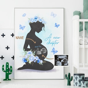 Ultraschallbild als Kunstwerk, Geschenk für Schwangere, Babyparty Geschenk, Geschenk für werdende Mama, Schwangerschaftsverkündung
