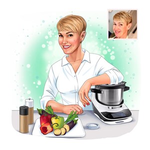 Bosch Cookit Consultant logo, personalized logo for bosch cookit consultant, cartoon portrait, Bosch cookit