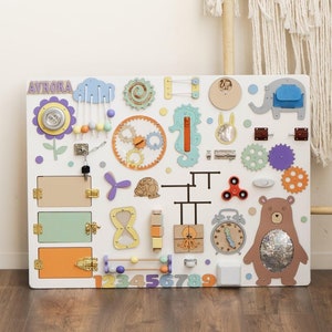 Tableau très grand pour bébé, tableau Montessori, tableau sensoriel, tableau d'activités, cadeau de 1er anniversaire, tableau occupé, tableau de développement