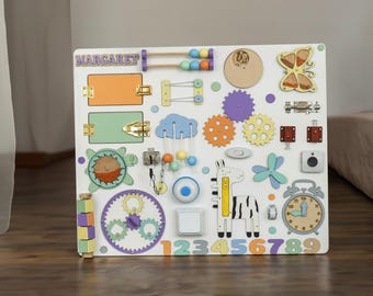 Montessori busy board, Children toys, Activity toddler busy board, Best busy board, Activity Montessori toys, Sensory wall, Latch board