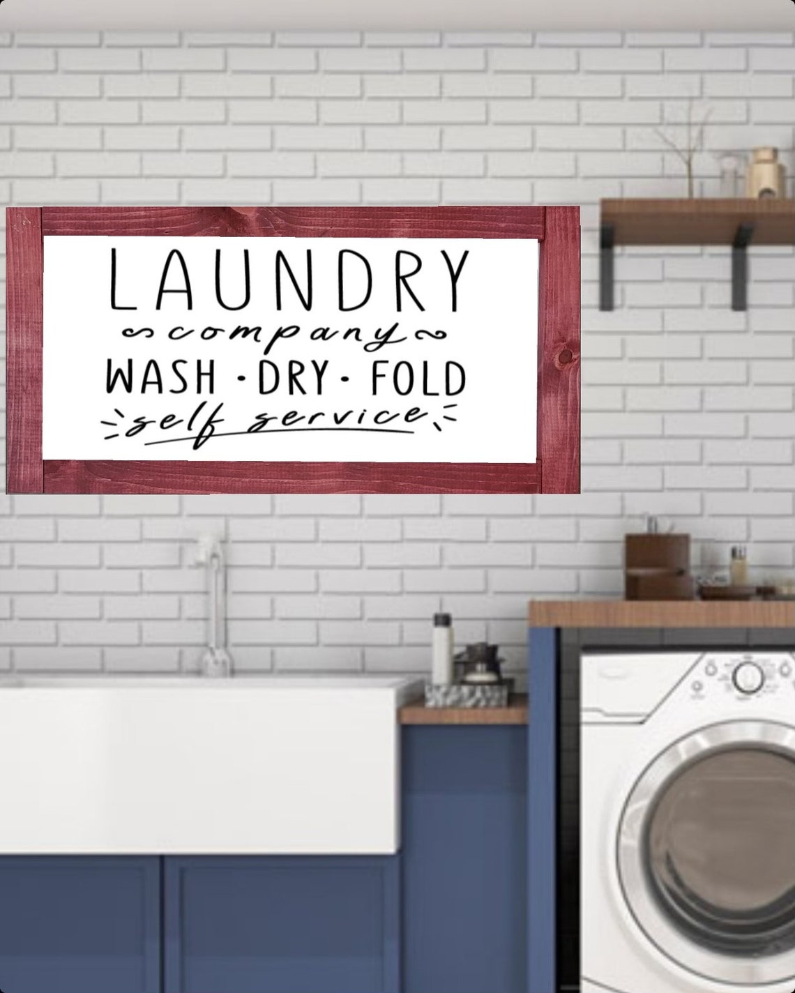 Wäsche Zeichen Wäsche Co. Zeichen waschen trockene Falten | Etsy