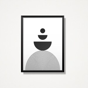 Abstract Geometric Shapes Print: Minimalist Modern Art (Digital Download)