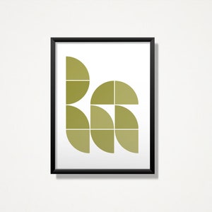 Yellow Mid-Century Modern Shapes Print (Digital Download)