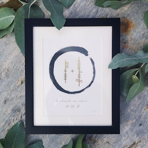 The Enso Collection: Personalised gold leaf Ogham inscription
