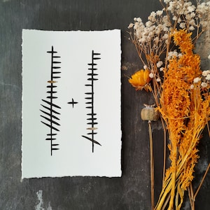 Accents Collection: Indian Ink and 24 karat gold inscription
