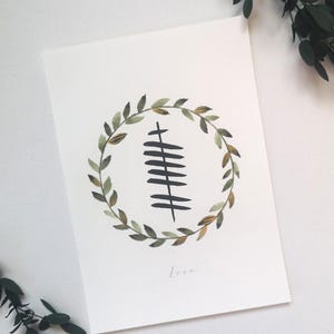 Ogham inscription in Colourful Wreath