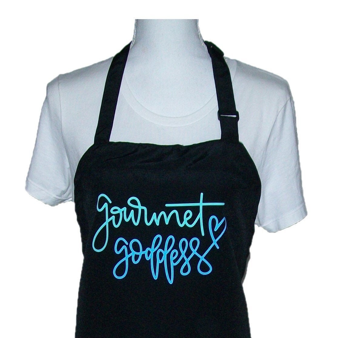 Kitchen God and Kitchen Goddess TRENDBOX Couple Cooking Aprons with Adjustable Neck Strap Kitchen God and Kitchen Goddess TRENDBOX Couple Cooking Aprons with Adjustable Neck Strap