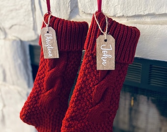 Christmas Stocking Tags, Stocking Name Tag, Wooden Christmas Tags, Personalized Stocking Tags, Wooden Gift Tags, Personalized Tag, Gift Tags
