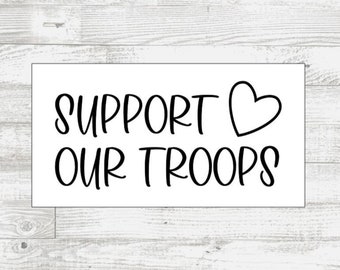 VRS HEART BEAT LINE MILITARY Army Support Troops Love Soldier CAR VINYL DECAL 