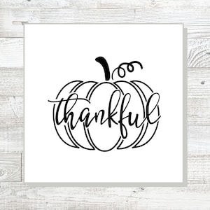 Thankful Pumpkin Decal, Fall Vinyl Decal, Pumpkin Vinyl Decal, Fall Mug Decal, Laptop Decal, Halloween Vinyl Decal, Fall Sticker
