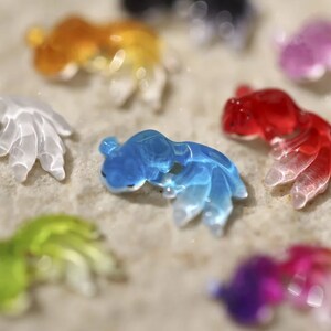 5 Piece Colorful Fish-Nail 3D Charms, Cute Jelly Fish Resin Gems, Resin Fillers, Terrarium, Fairy Garden