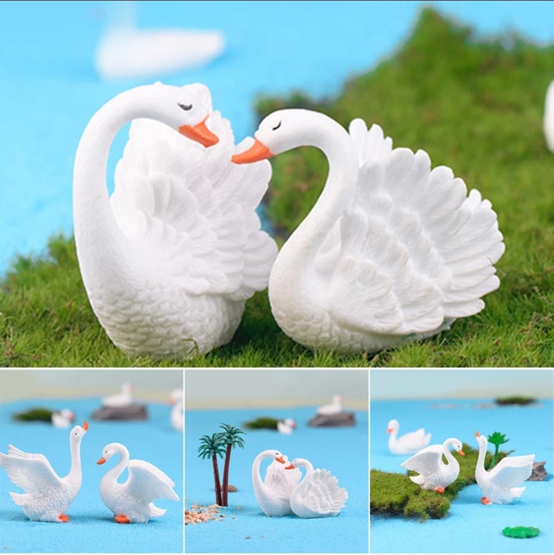 Mini Swan Figurine, Resin Model, Decoration Micro-landscape, Fairy Garden,  Ornament for Fish Tank, Bonsai 1 Piece -  Canada
