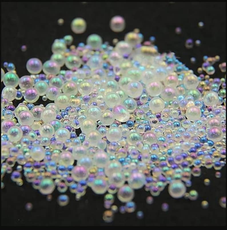 Glass Bubble Beads Glass Beads For Epoxy Resin Molds or Nail Etsy