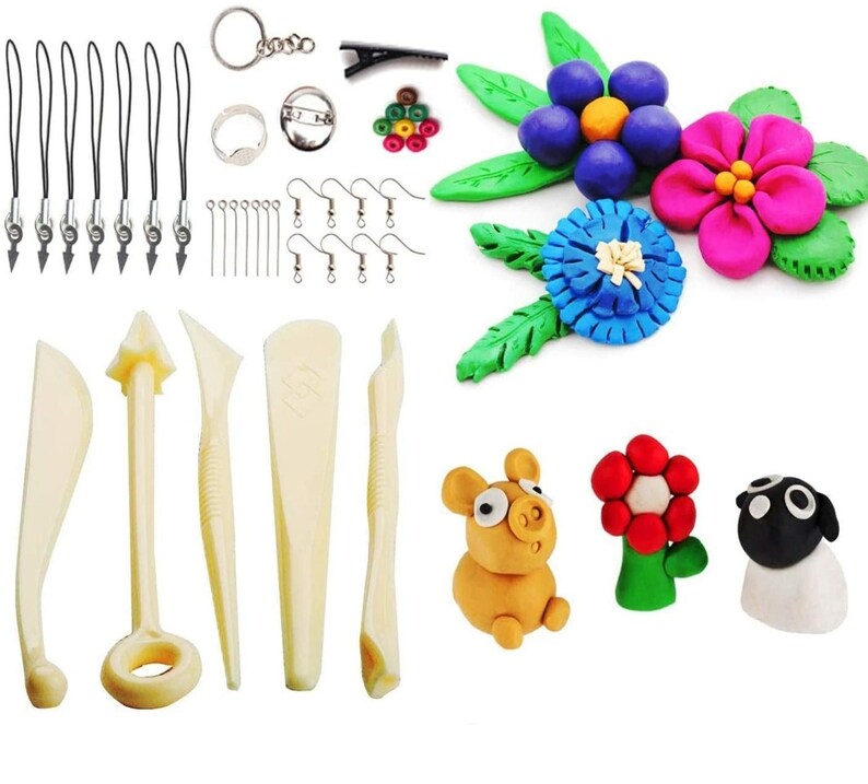 Polymer Clay Kit 24 Different Colors Accessories Etsy