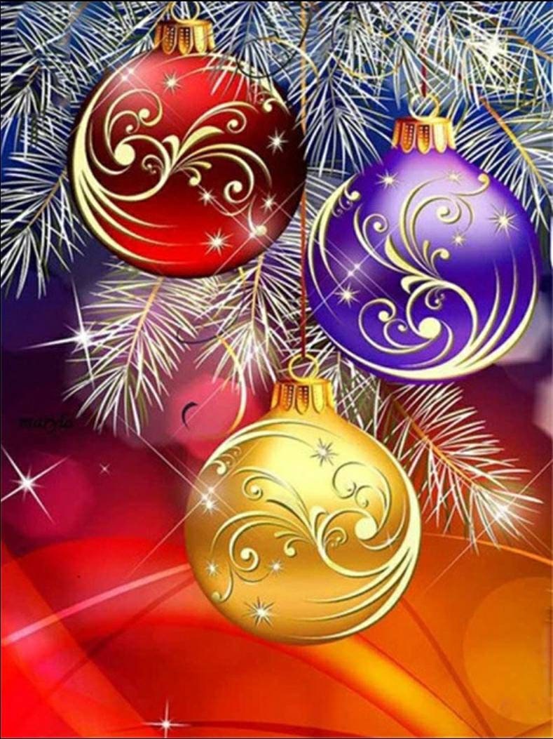 5D DIY Diamond Painting Christmas Ornaments 30cm X 40cm Full Round