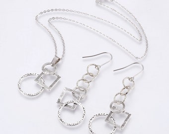 Jewelry Set- Antique Silver Necklace and Earring