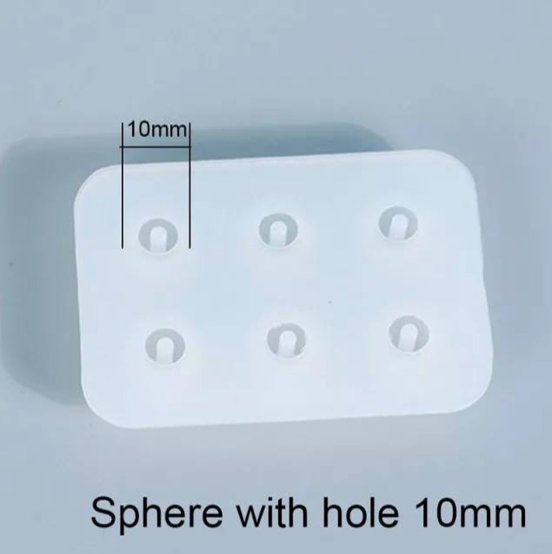 10mm Sphere Silicon Mold With Holes 6 Pieces per Mold Make Your Own