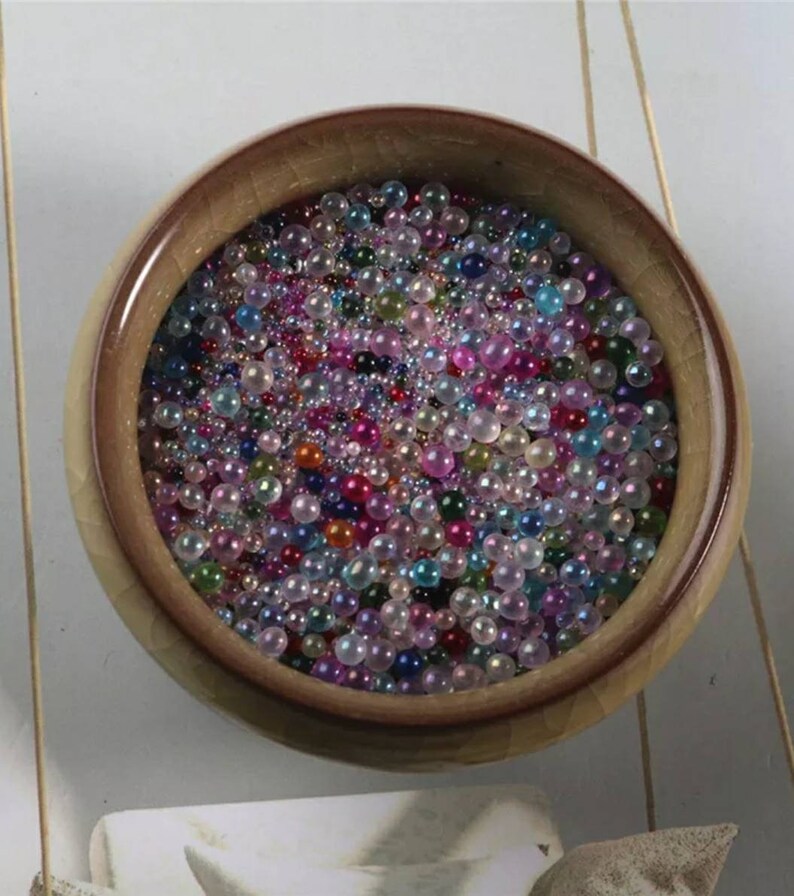 Glass Bubble Beads Glass Beads For Epoxy Resin Molds or Nail Etsy