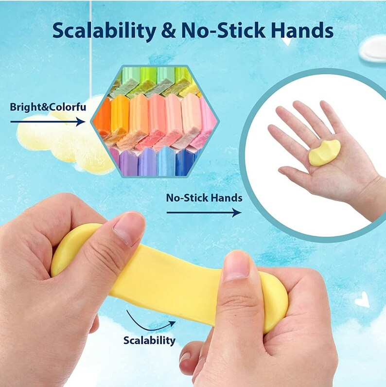 Polymer Clay Kit 24 Different Colors Accessories Etsy