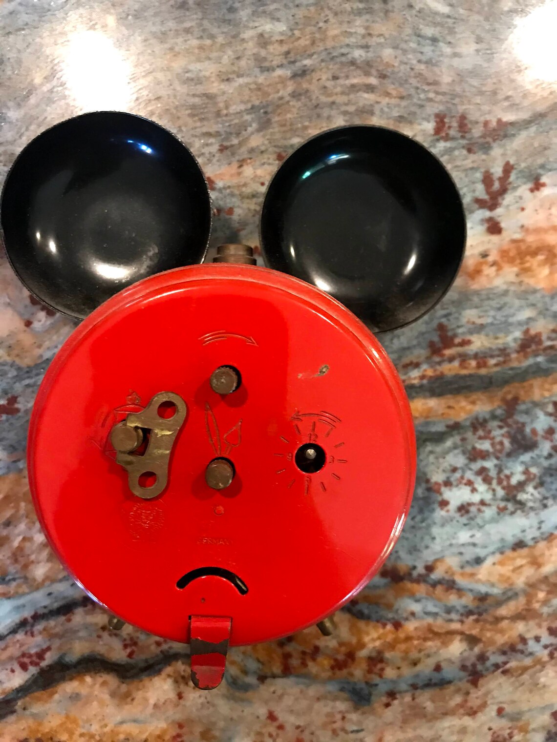 Mickey Mouse Vintage windup alarm clock Etsy