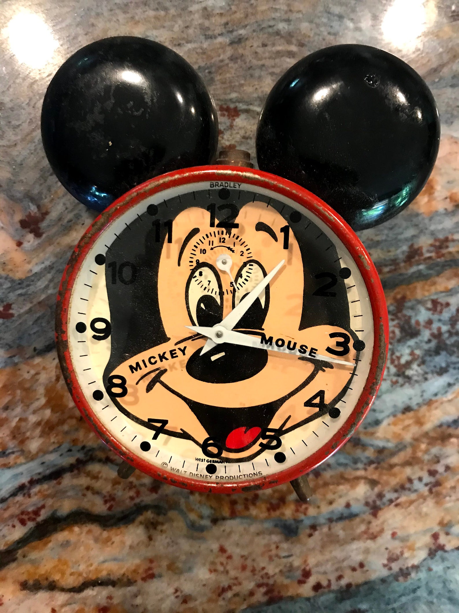 Mickey Mouse Vintage windup alarm clock Etsy