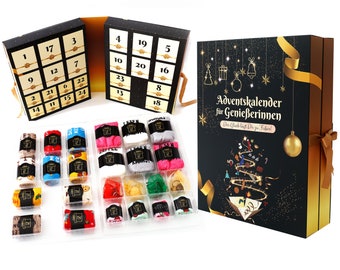 Socken Adventskalender für Frauen, Weihnachtskalender 2023, Kuschelsocken Baumwollsocken (37-43) mit Sprüchen, Geschenke zu Weihnachten