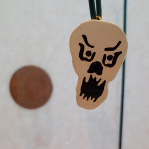 Wooden Halloween Skeleton birdhouse  1&quot; dollhouse scale