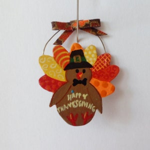 Wooden Thanksgiving Happy Thanksgiving Turkey  1&quot; scale