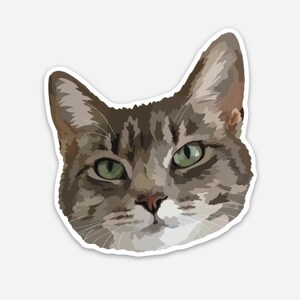 Cat Sticker | Vinyl Decal | Waterproof & Weatherproof | Water bottle, Laptop or Journal  | Kitten| Cat Lover