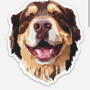Sticker Berner Sennenhond 3 inch | Waterdichte vinylsticker | Cadeau grote hondenliefhebber Newfoundland | Laptop, bidon, auto, dagboek