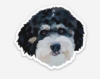 Bernedoodle Hunde Sticker | Vinyl Aufkleber | Wasserfest & Wetterfest | Wasserflasche, Laptop oder Journal | Welpe | Hundeliebhaber