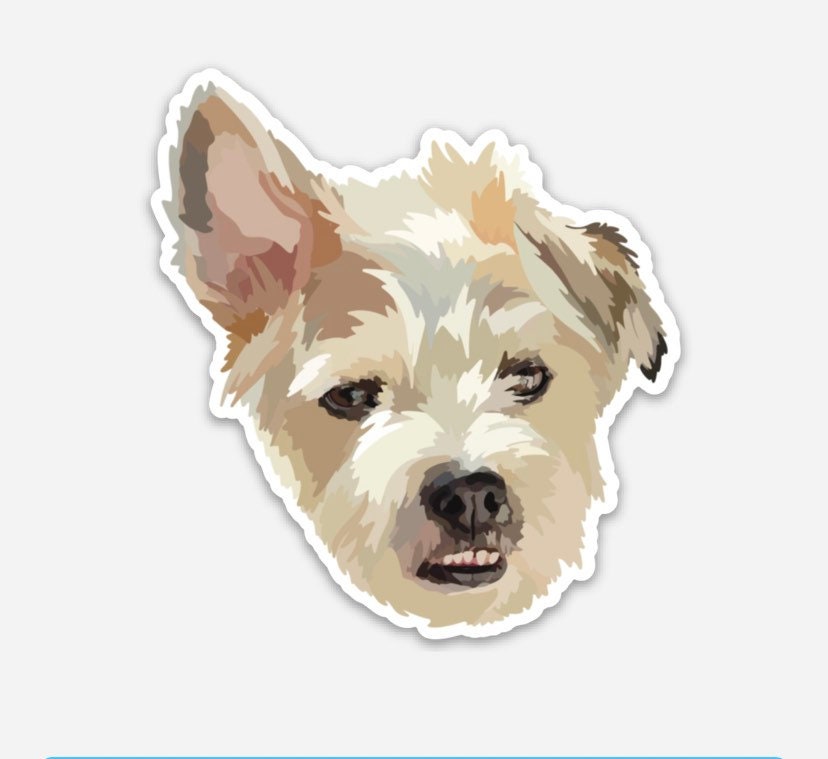 Dog Sticker | Vinyl Decal | Waterproof & Weatherproof | Water bottle, Laptop or Journal  | Puppy | Dog Lover