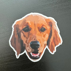 Golden Retriever Dog Sticker 3&quot; | Vinyl Decal | Waterproof & Weatherproof | Water bottle, Laptop or Journal  | Puppy | Dog Lover