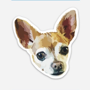 Chihuahua Dog Sticker 3&quot; | Vinyl Decal | Waterproof & Weatherproof | Water bottle, Laptop or Journal  | Puppy | Dog Lover