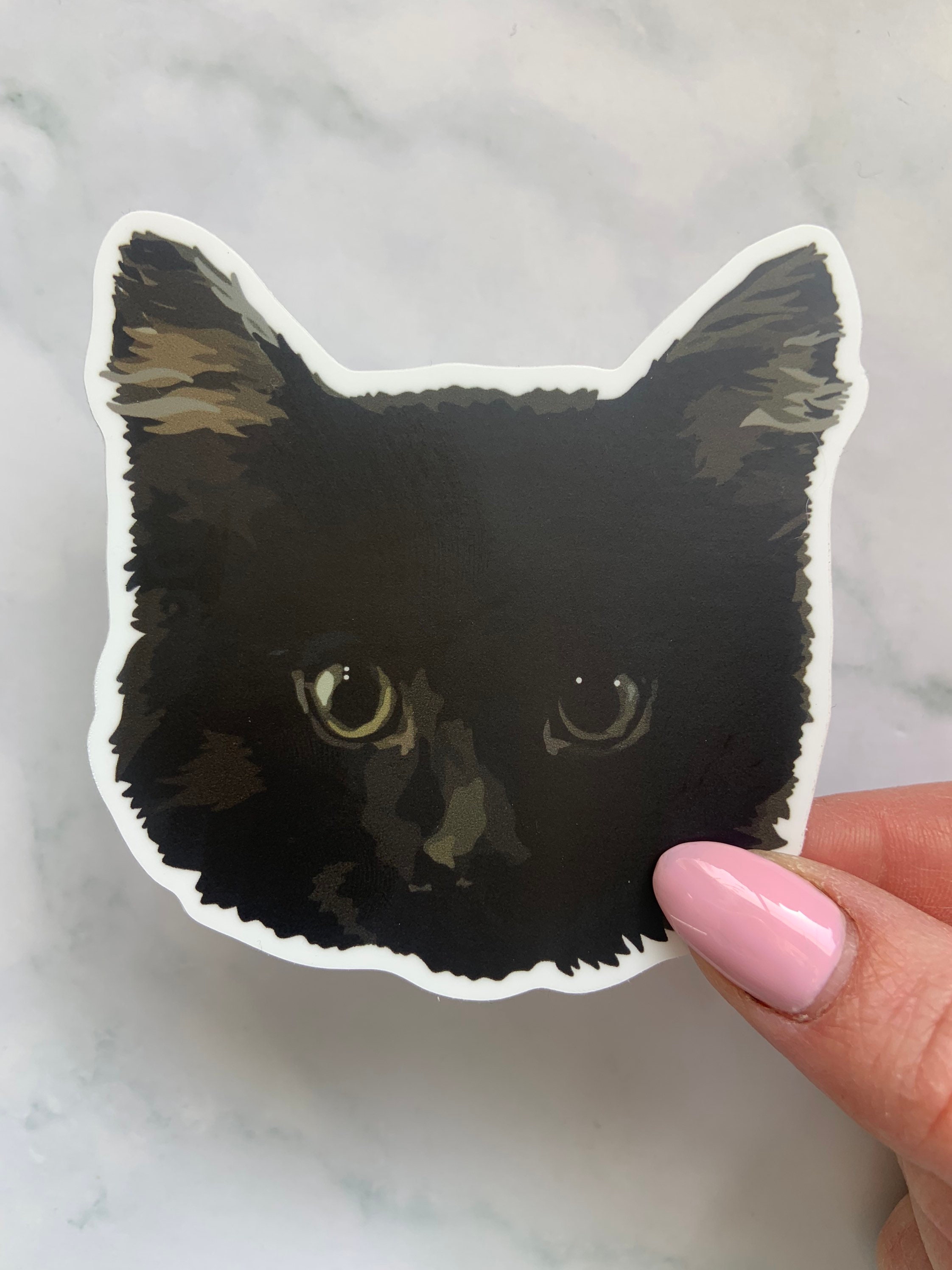 Black Kitten Cat Sticker 3" | Vinyl Decal | Waterproof & Weatherproof ...
