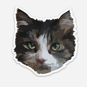 Cat Sticker | Vinyl Decal | Waterproof & Weatherproof | Water bottle, Laptop or Journal  | Kitten| Cat Lover