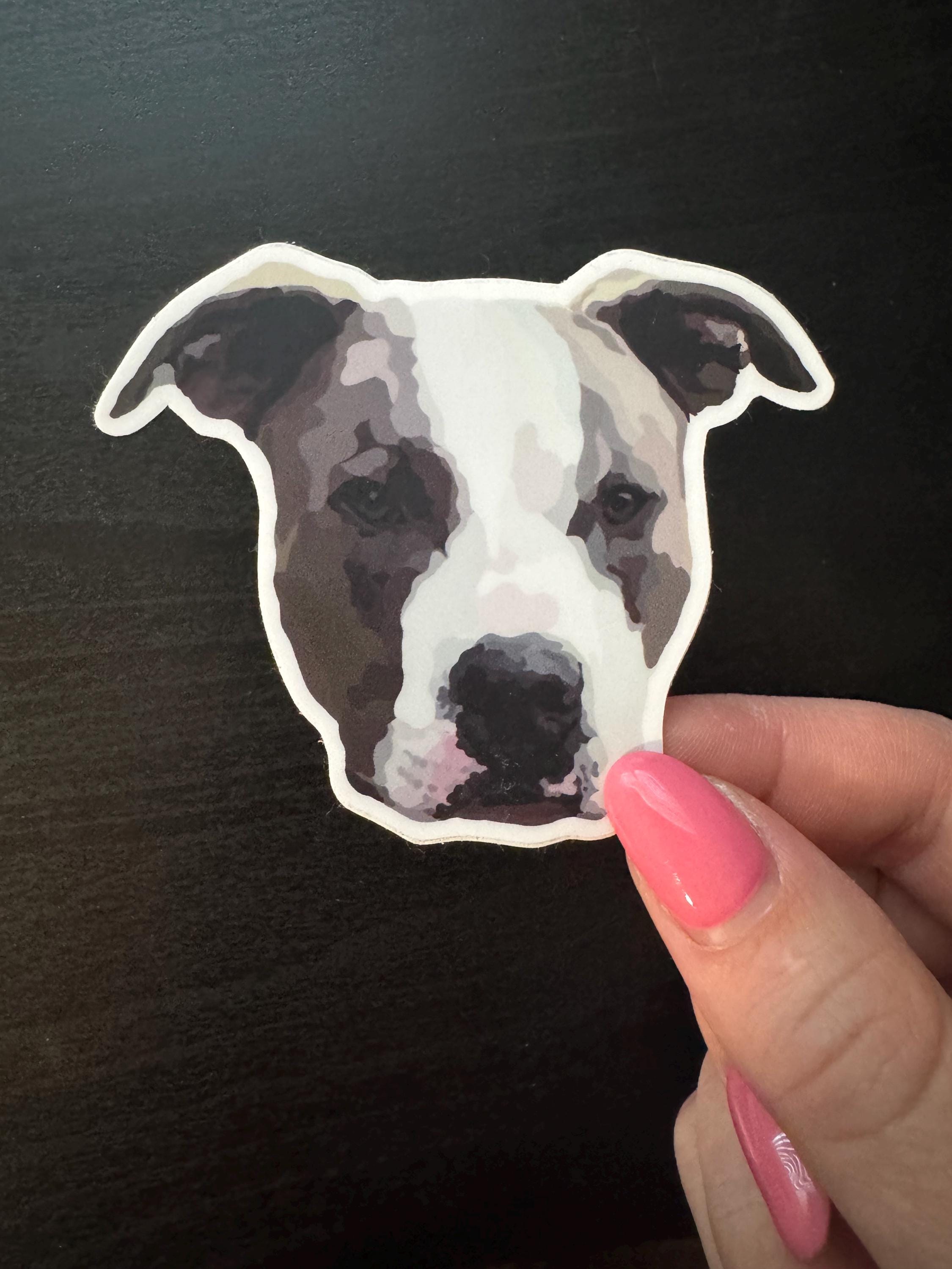 Pit Bull Dog Sticker | Vinyl Decal | Waterproof & Weatherproof | Water ...