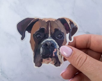 Vinyl Aufkleber Decal Car WALL Boxer Hund niedlich freche gucken Deutsche Kennel Club Vinyl Aufkleber Decal Car WALL Boxer Hund niedlich freche gucken Deutsche Kennel Club