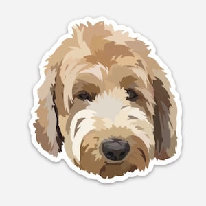 Labradoodle Dog Sticker for Hydro Flask or Laptop or Journal | Vinyl Waterproof Sticker | Puppy | Dog Lover