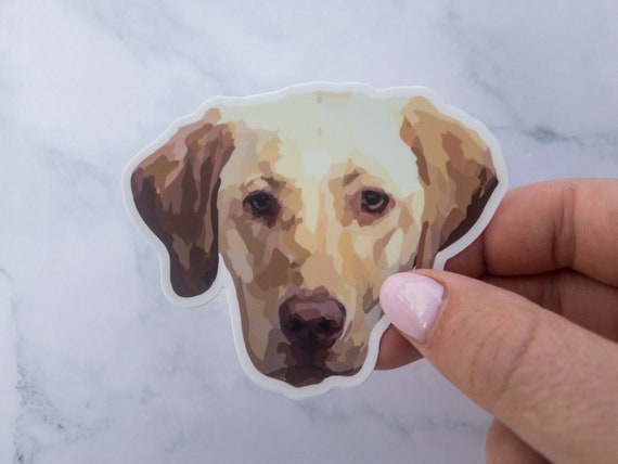 Yellow Labrador Dog Sticker, Cute Dog Stickers for Laptop