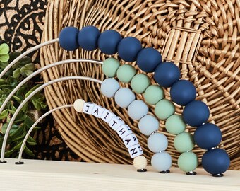Multicolor Woodyland 102190401 Abacus-Natural with Colored Beads