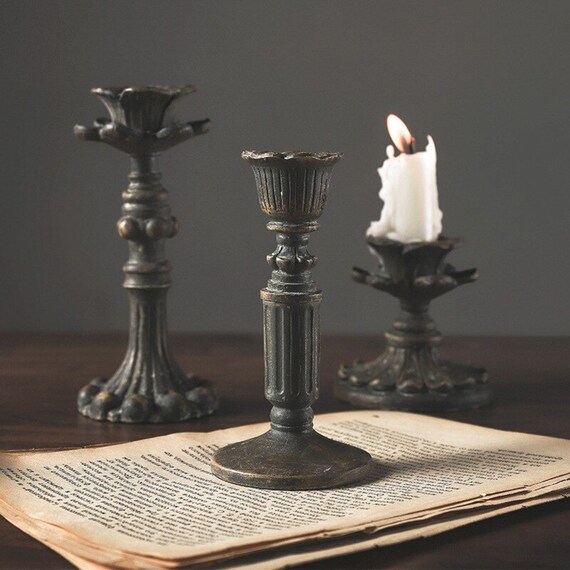 Antique Vintage French Style Candlestick 3 Styles Retro Candle Etsy
