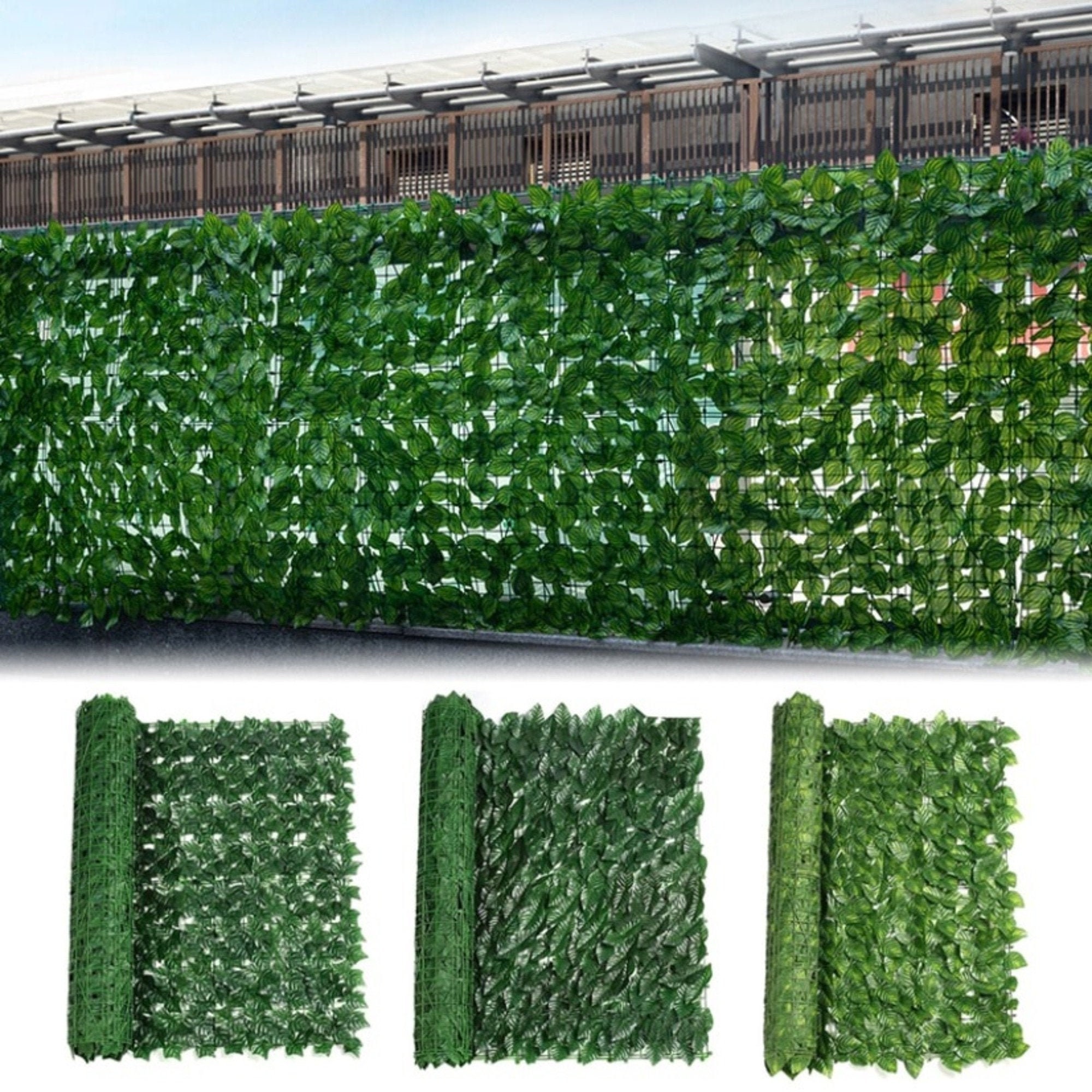 Artificial Retractable Expandable Ivy Leaf Fence Net Green Etsy UK