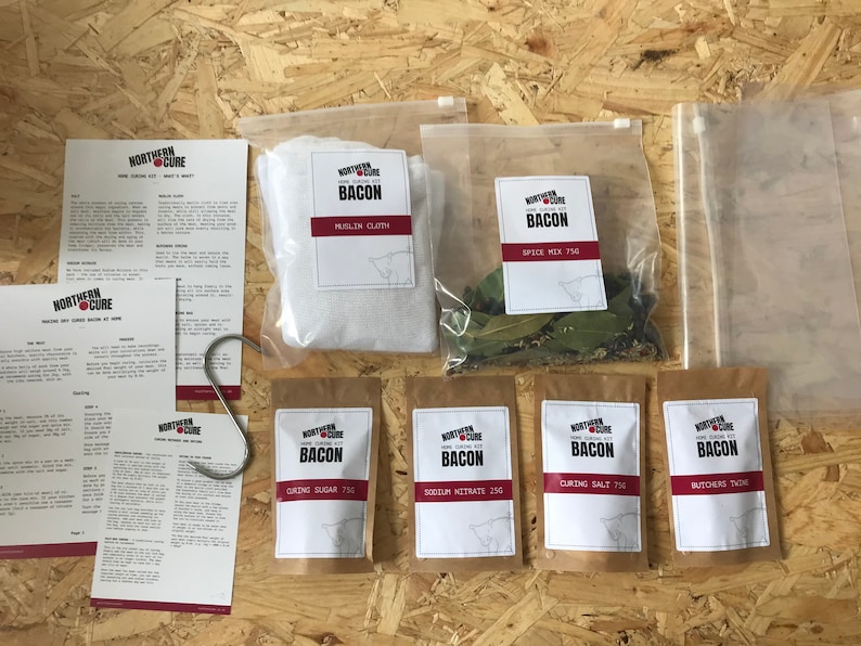 BACON KIT Bacon Curing Kit Home Curing Kit Foodie Gift image 5
