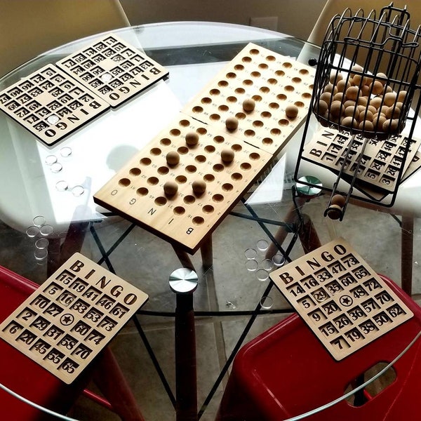 Bingo, Cards, Wood, Personalized.