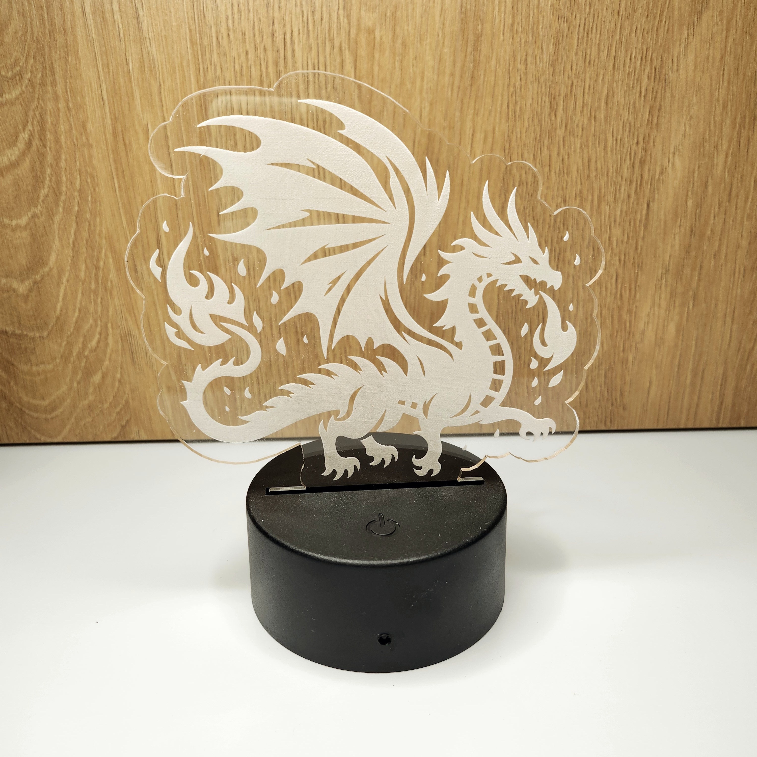 Fun Character Personalized Engraved Acrylic LED Lamp, with color changing remote, superhero, game character, icons, cartoons.