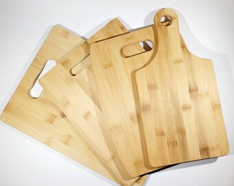 Cutting Bamboo Boards, hot plate, custom, personalized, engraved, glass