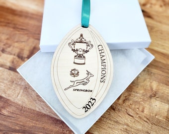 South Africa Springboks Rugby World Cup Champions 2023 Ornament