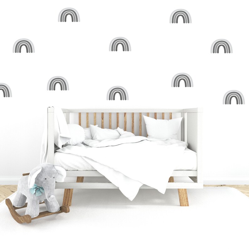 Rainbow Nursery Wall Decal Etsy UK